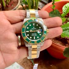 Rolex Submariner Silver Green Two-Tone Quartz