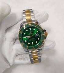 Rolex Submariner Silver Green Two-Tone Quartz